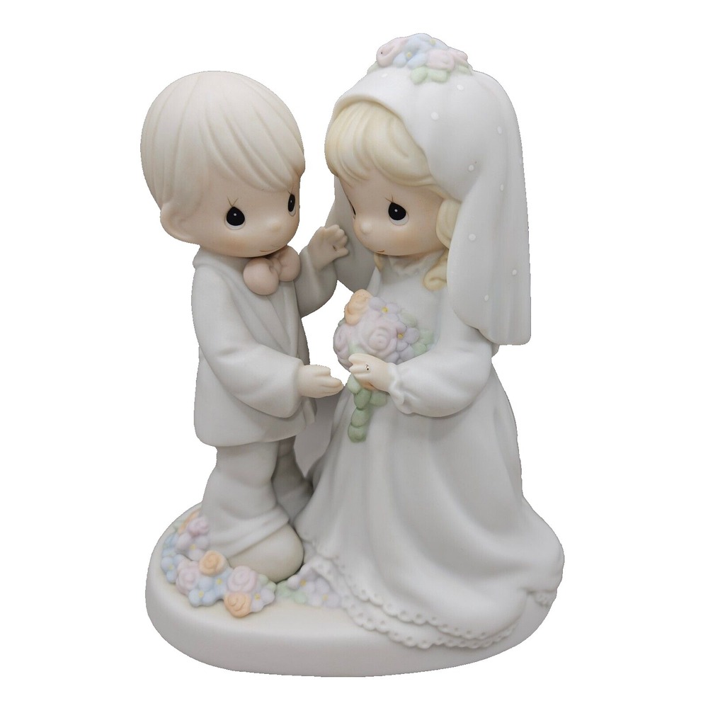Precious Moments Wedding Figurine "I Give You My Love Forever True" #129100 -A83